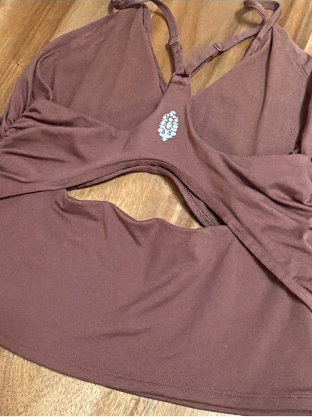FP Movement Balancing Act Cami Cutout Tank Top Argan Oil Brown Medium - Picture 9 of 12